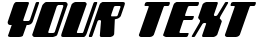 "Your Text" rendered in the Zyborgs Italic font